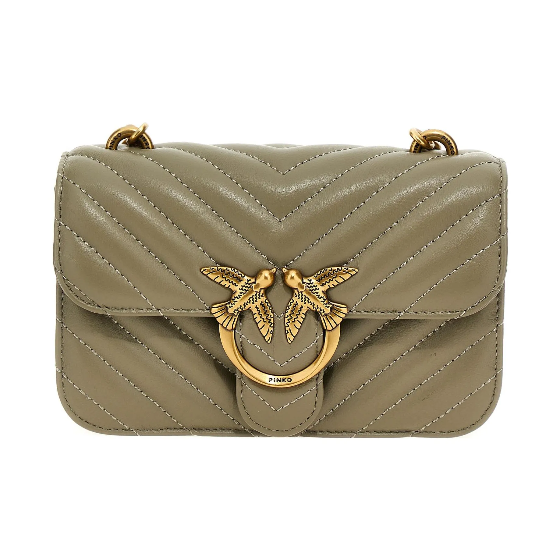 PINKO Sheepskin Сумка через плечо Мини Женская Бежевая