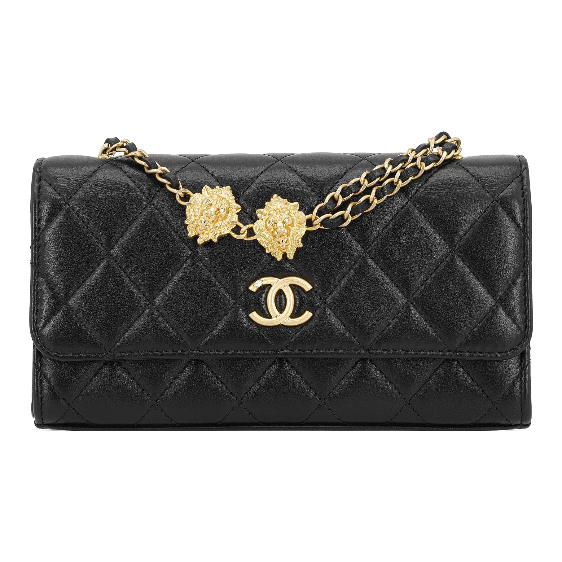 CHANEL Sheepskin Handheld Crossbody Bag, Shoulder Bag Women's Black