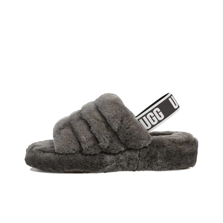 UGG Fluff Yeah Slide Charcoal Women's