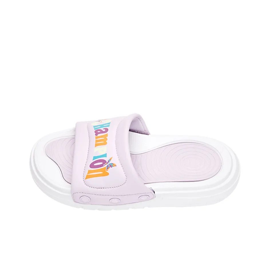 Чемпион Slide Switch Спортивные тапочки Женские Белые Фиолетовые