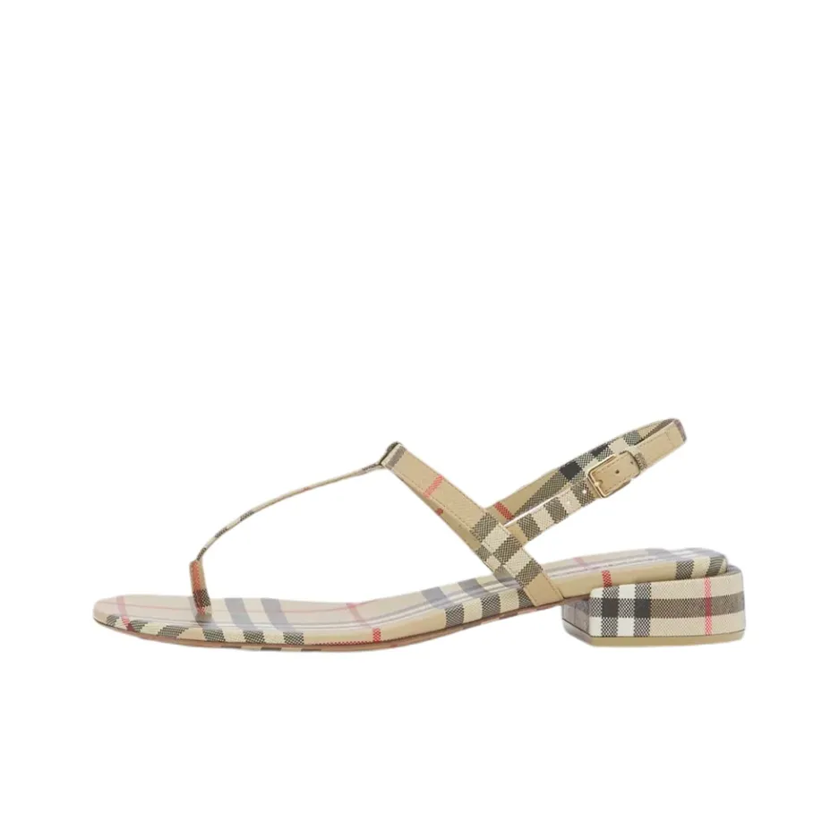 Burberry Vintage Strap Sandals Women's Beige