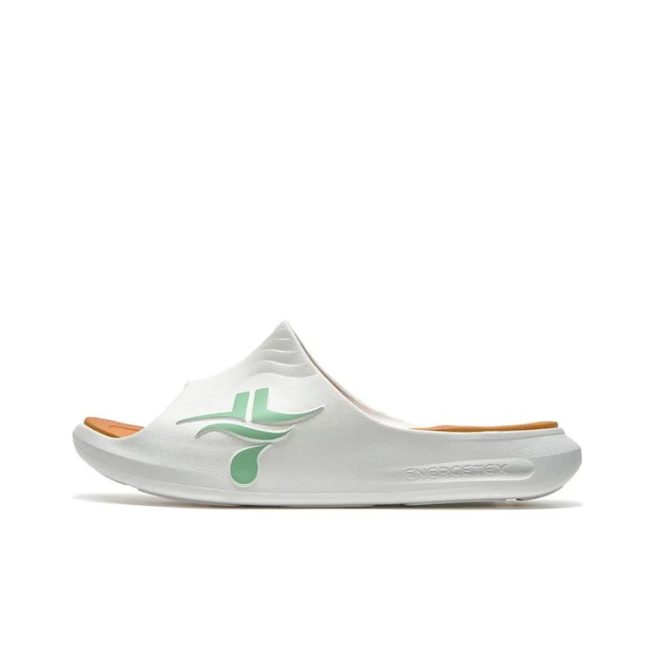 XTEP Rubber Sole Quiet Slide Slippers Men's White Green