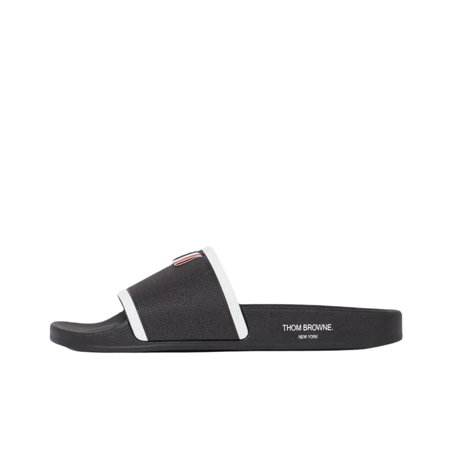 THOM BROWNE Grosgrain Loop Tab Pool Slides