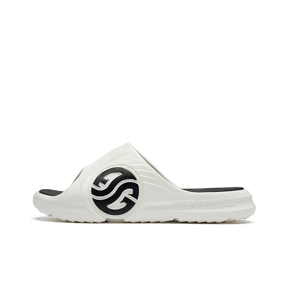 361° Quiet Slide Slippers Unisex White Black