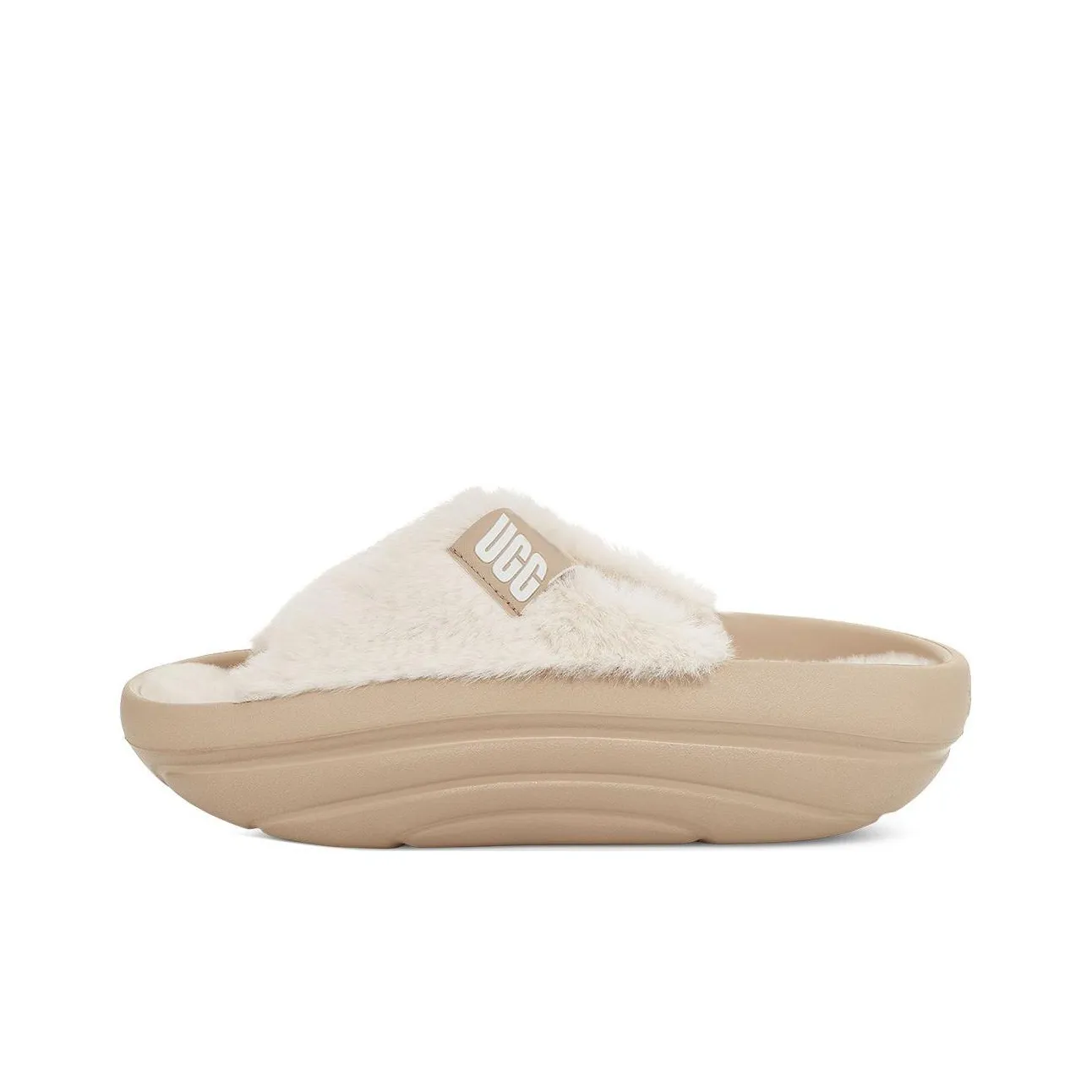 UGG FoamO UGGplush Slide Mustard Seed Women's