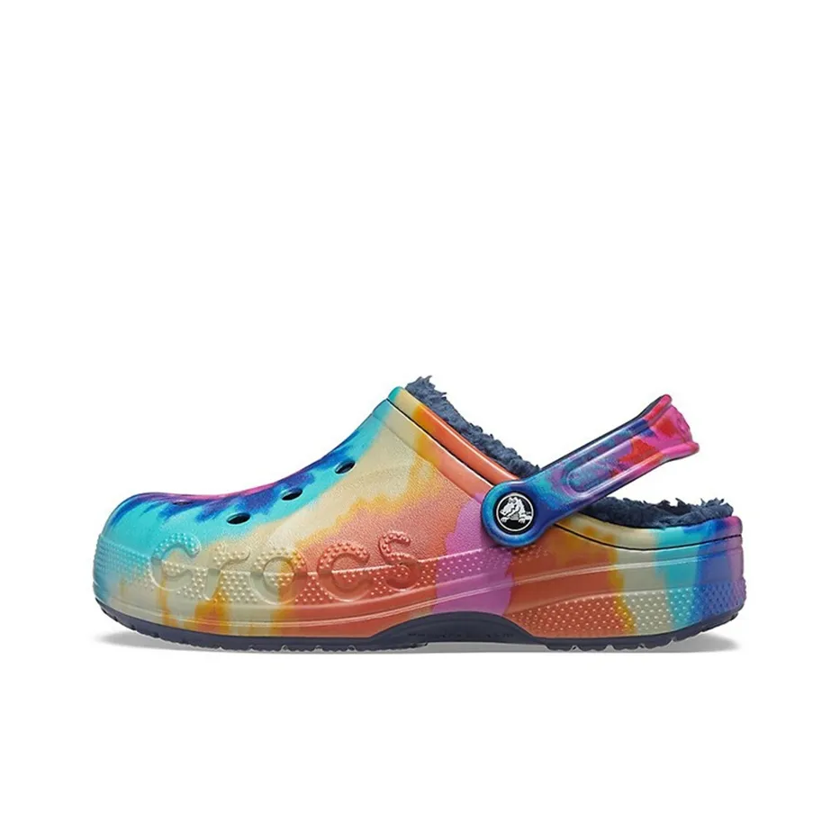 Crocs Classic Clog Tie Dye Printing Shoe Deep Blue Unisex