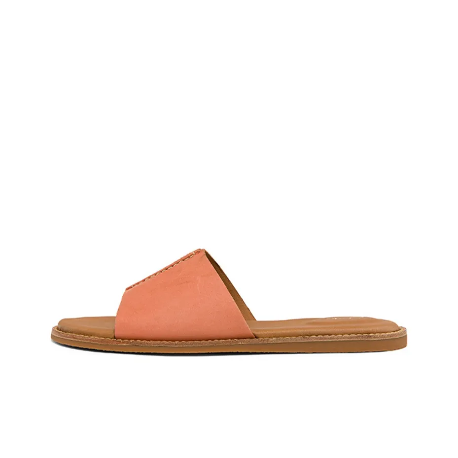 Clarks Rubber Sole Massage Antibacterial Quick Dry Slide Slippers Women's Coral Red