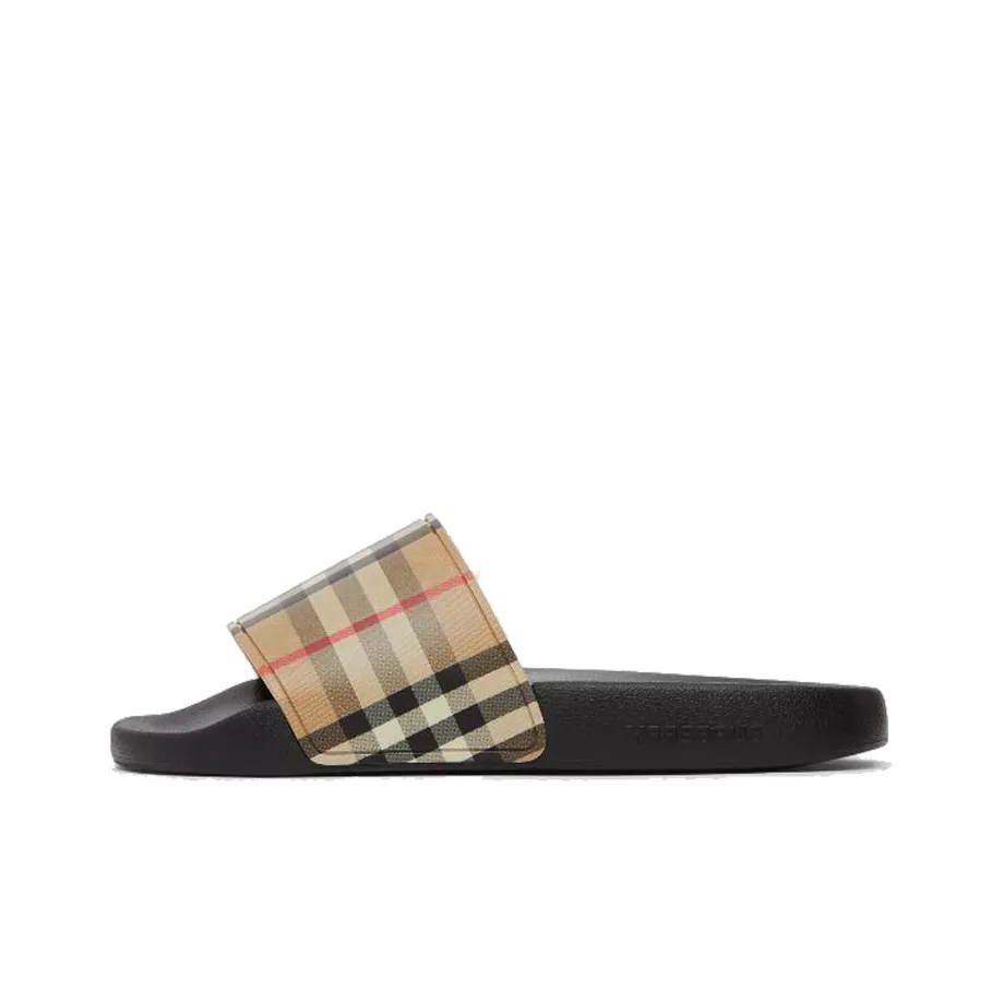 Burberry Check Print Slides Archive Beige Sales's