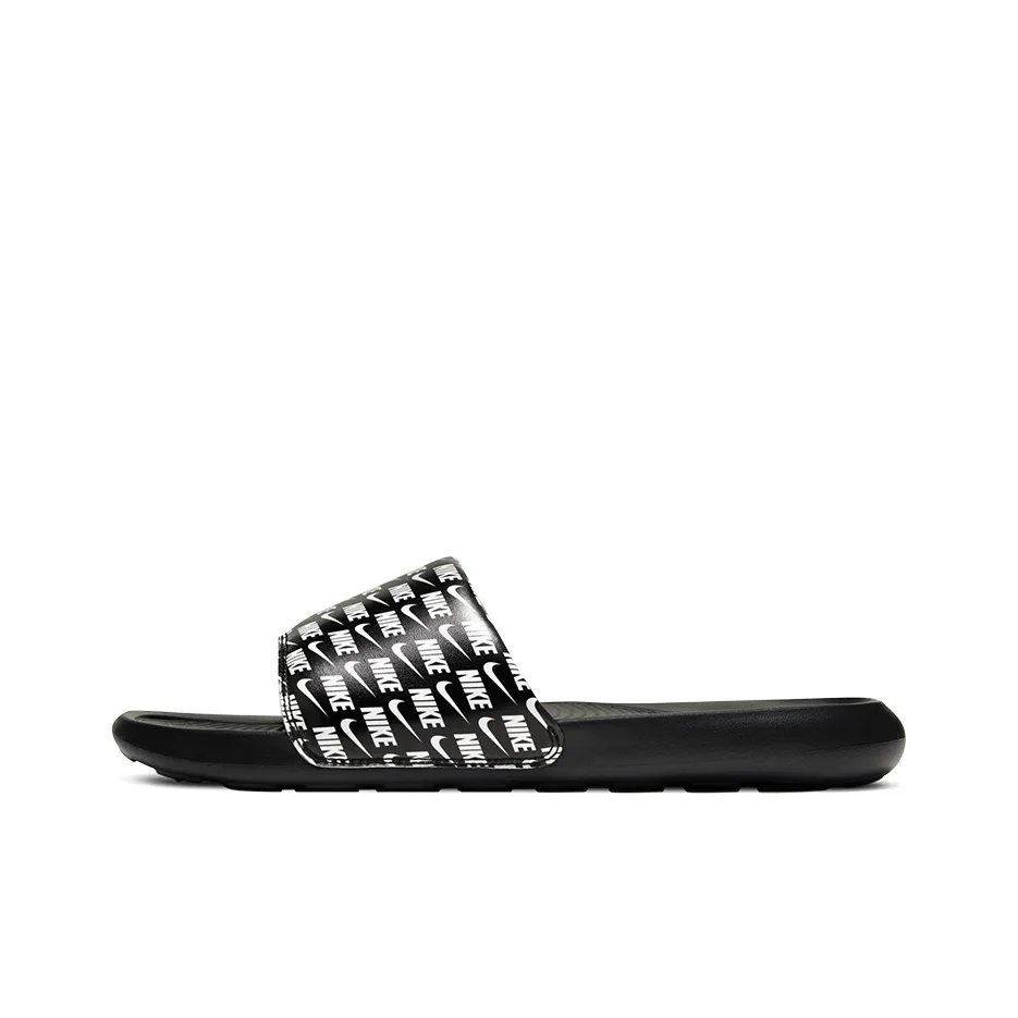 Nike Victori One Slide Print 'Repeat Logo   Black'