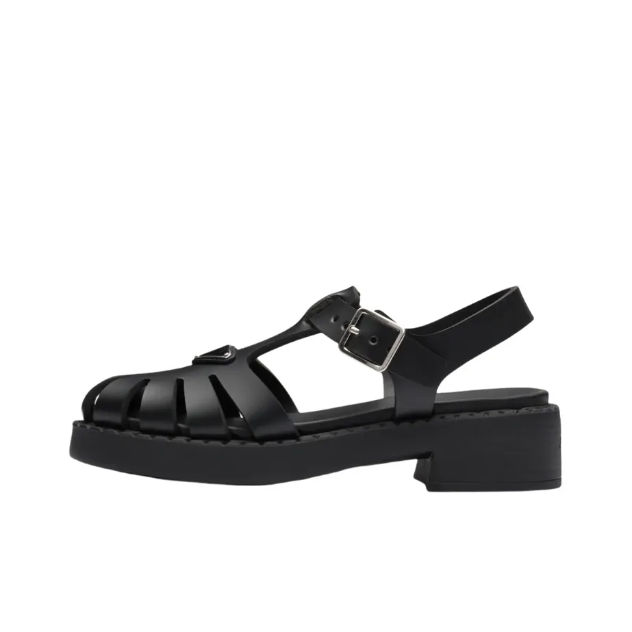 PRADA Roman Sandals Women's Black