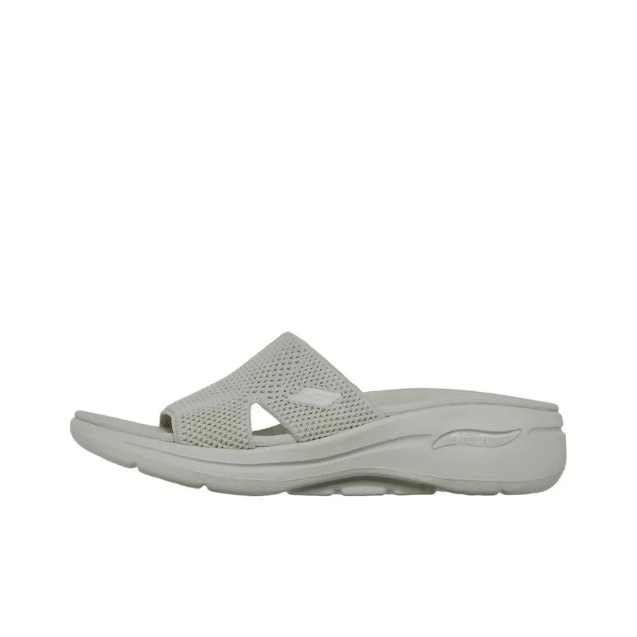 Skechers Go Walk Arch Fit Slide Slippers Women's Gray