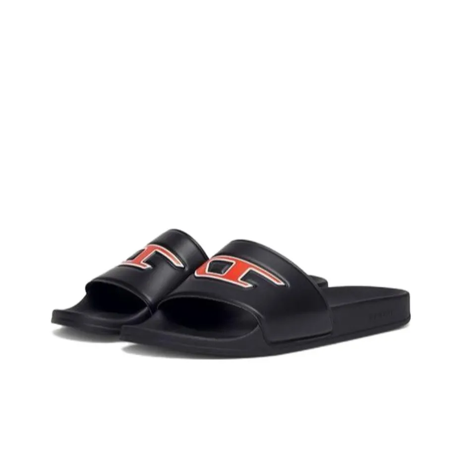 DIESEL Sa-Mayemi Slide Slippers Women's Black Orange