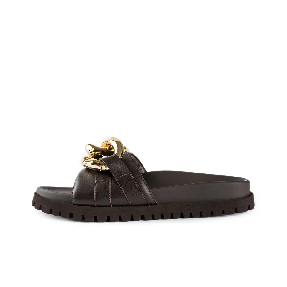 Tony Bianco Резина Подошва Металл Массаж Тихий Быстросохнущий Слип-он Женские Шоколад Коричневый