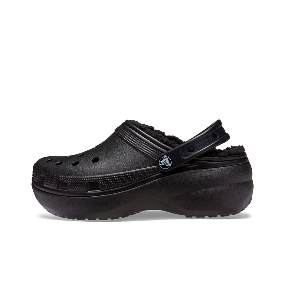 Crocs Classic Platform Lined Clog 'Black' Women's