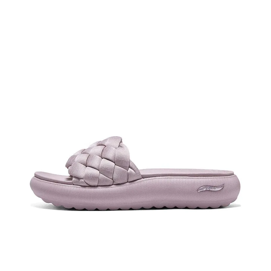 Skechers ARCH FIT CLOUD Slip Resistant Abrasion Resistant Slide Slippers Women
s Purple