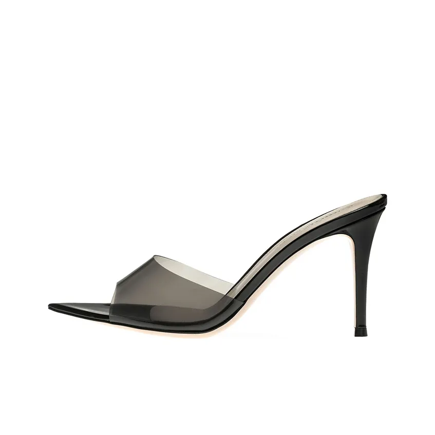 GIANVITO ROSSI Elle 85mm Transparent-strap Mules