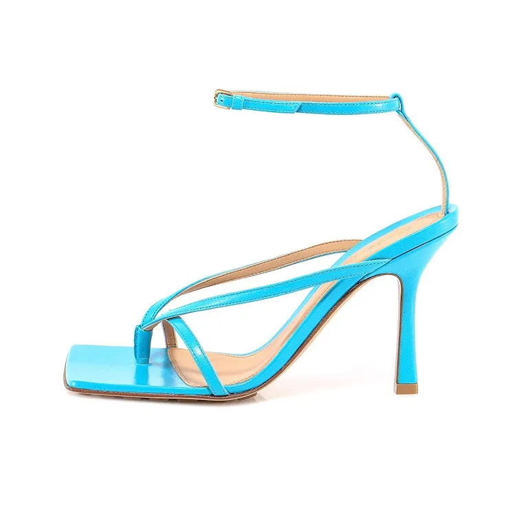 Bottega Veneta Stretch One Strap Sandals Women's Sky Blue