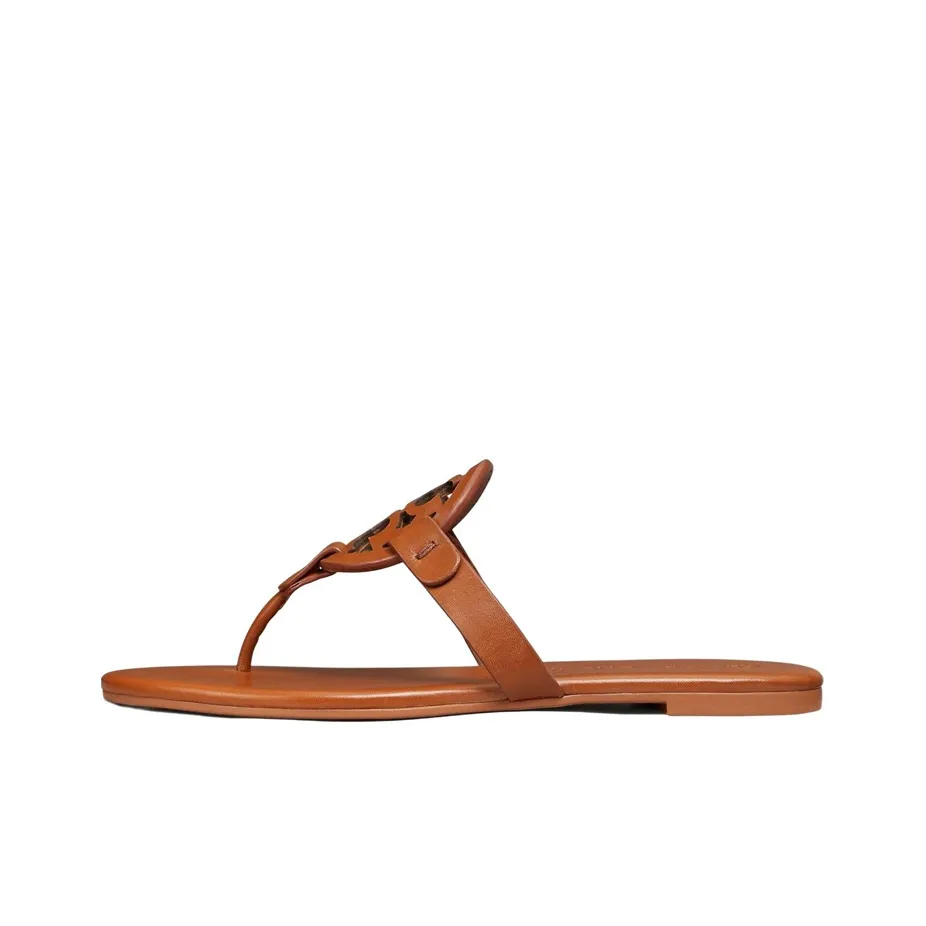 TORY BURCH Miller Soft Sandals Bourbon Miele Tan Brown Women's