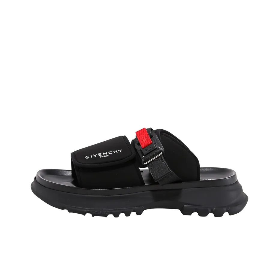 Givenchy Rubber Sole Abrasion Resistant Slide Slippers Men's Black