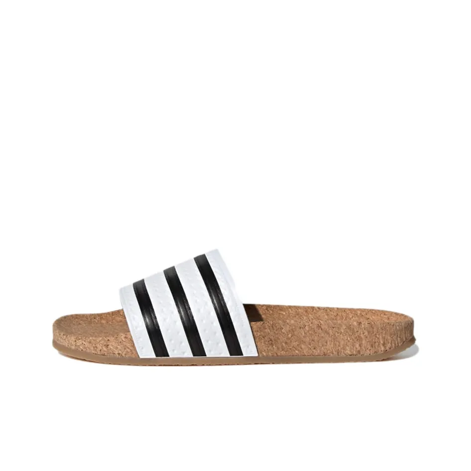 Adidas Women's Adilette Cork Slide 'White' Women's