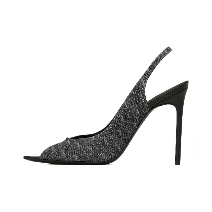 SAINT LAURENT Open Toe Slingback Heeled Sandals Women's