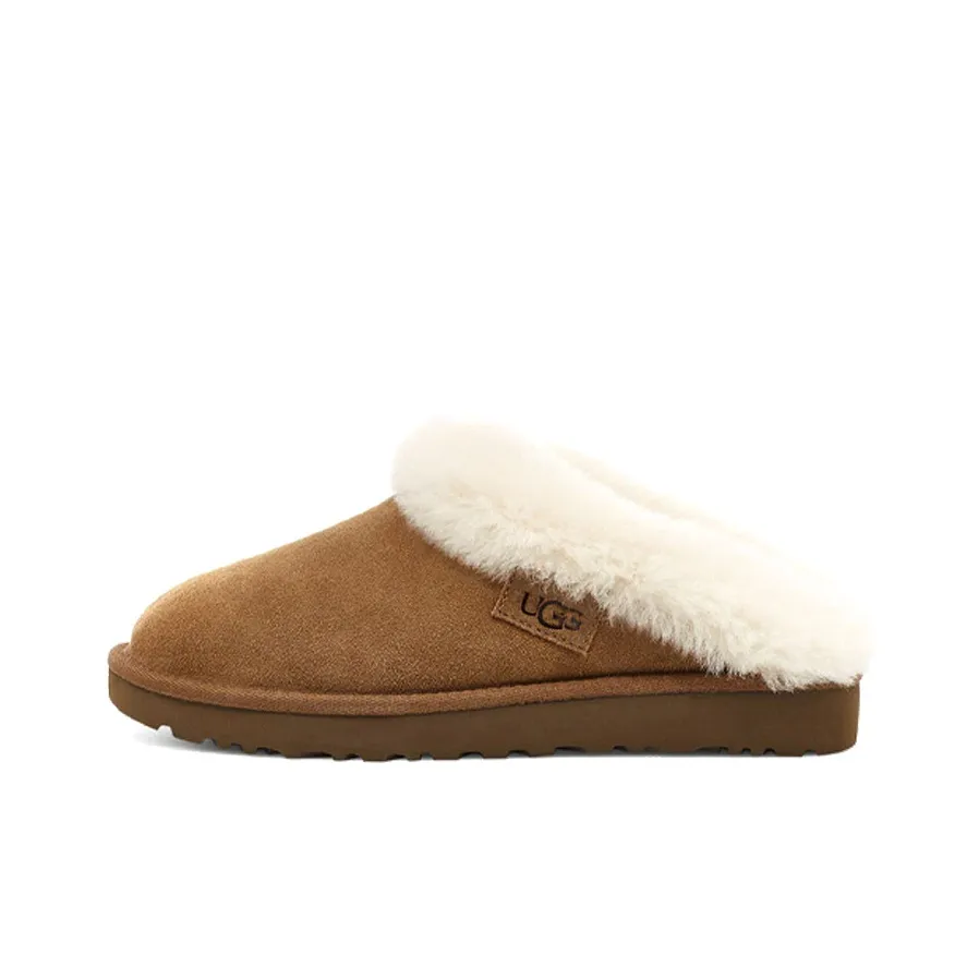 UGG Резиновая подошва противогрибковые антибактериальные домашние тапочки для женщин цвет каштановый