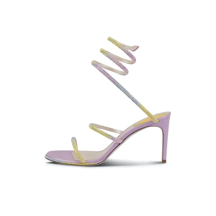 RENE CAOVILLA One Strap Sandals 8cm Women's Purple