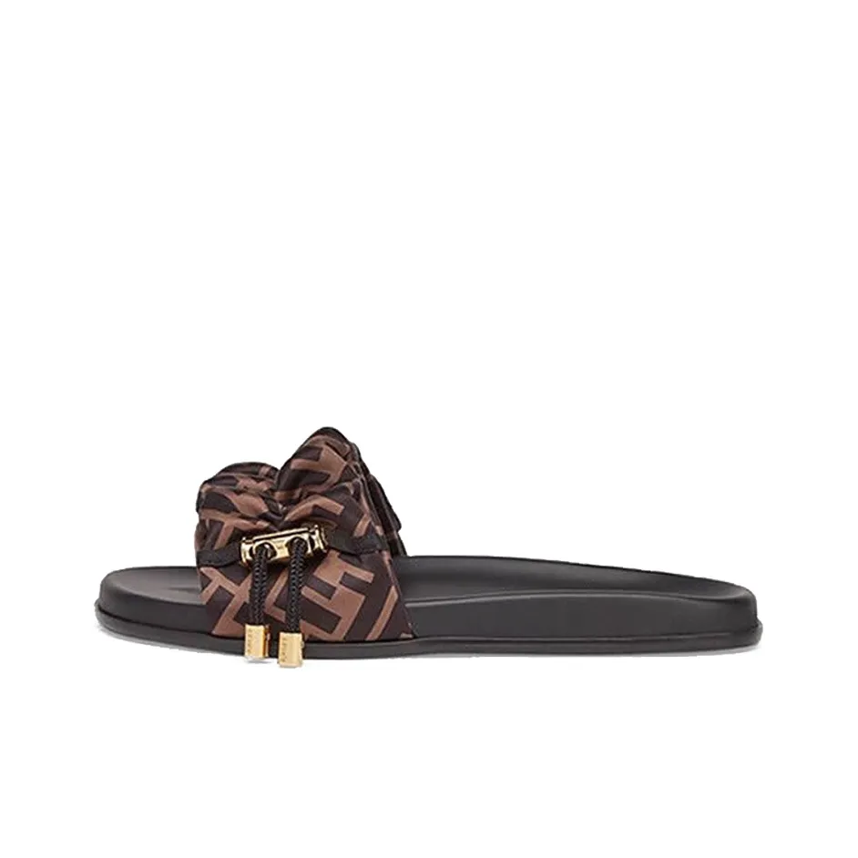 fendi print Women's Vertigo Slides 'Brown'