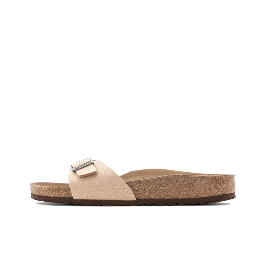 Birkenstock Madrid Birko Flor White Narrow Fit 'Pink' Women's