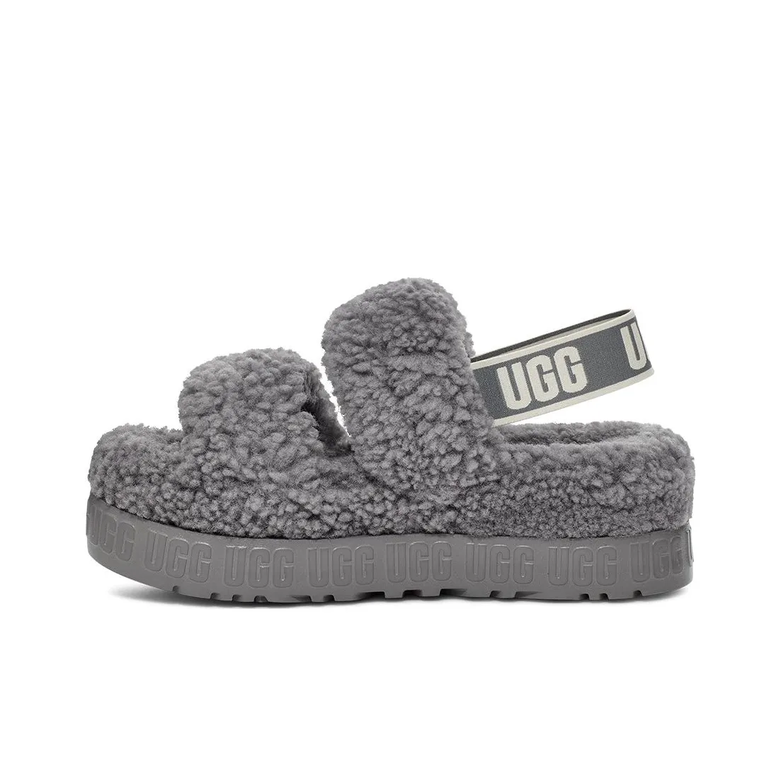 UGG Fluff Fuzzy Slippers Women's Lighthouse Gray