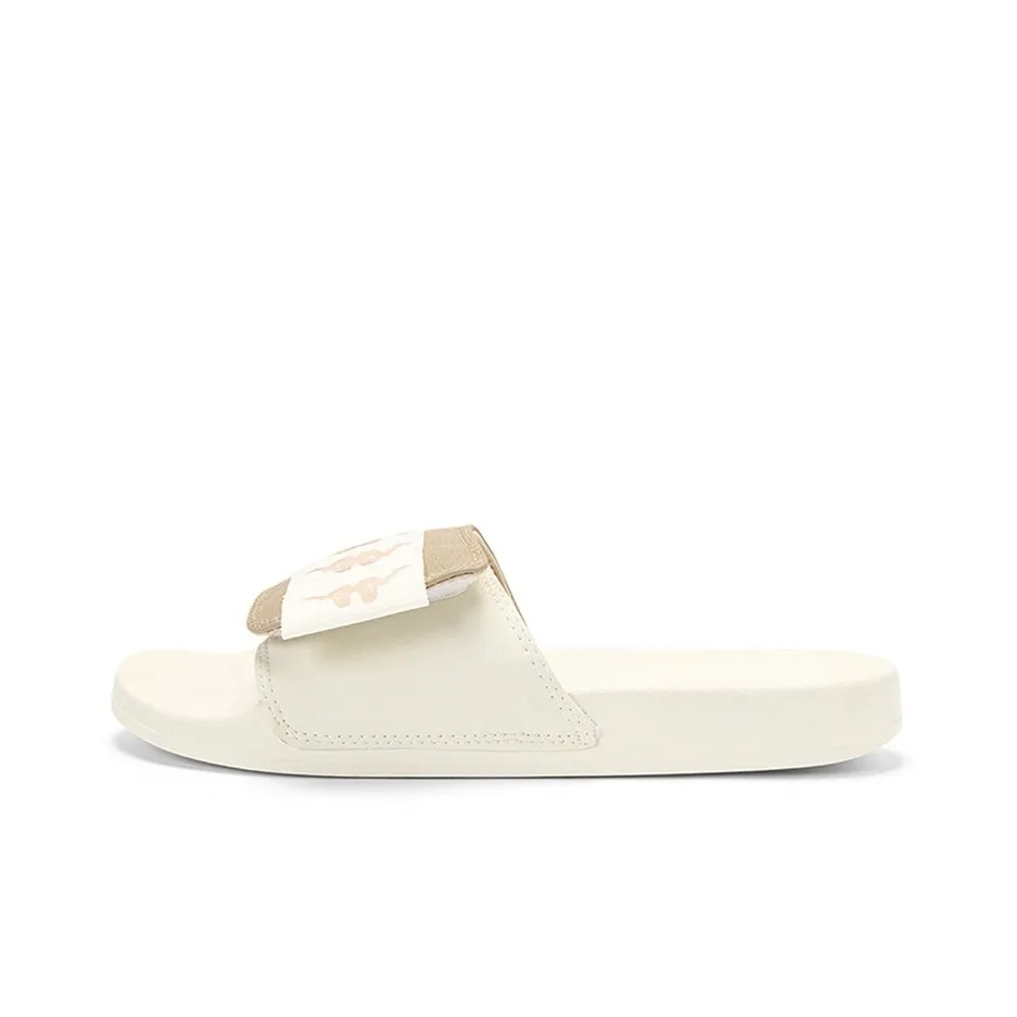 Kappa Slide Slippers Unisex Winter White/Oxford Brown