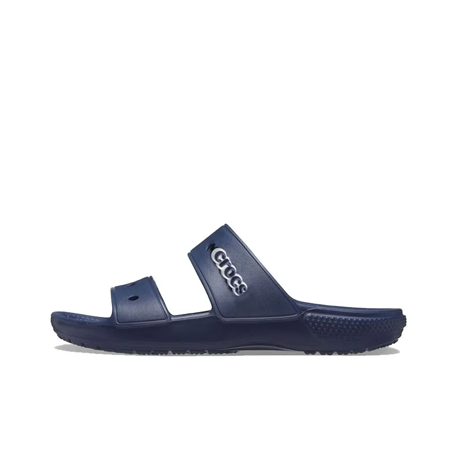 Crocs Classic Double Band Slide Sandals Navy