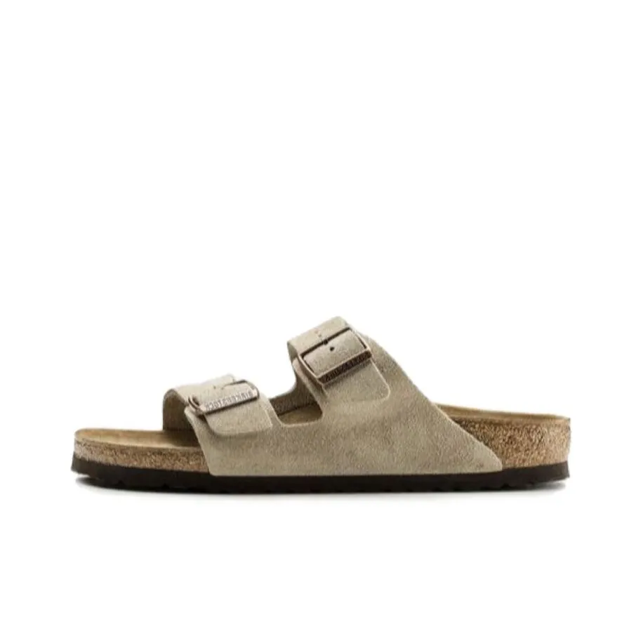 Birkenstock Arizona Suede Leather Narrow Fit Sandals 'Taupe'