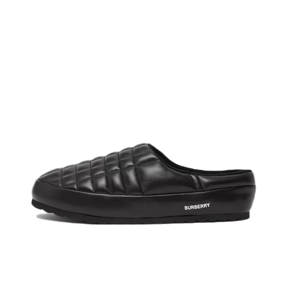 Burberry Leather Quilted Slipper Black
