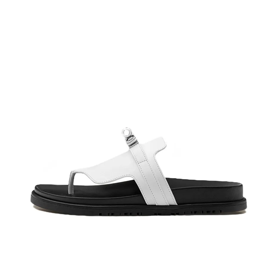 HERMES Empire Flip Flops Women's White Black
