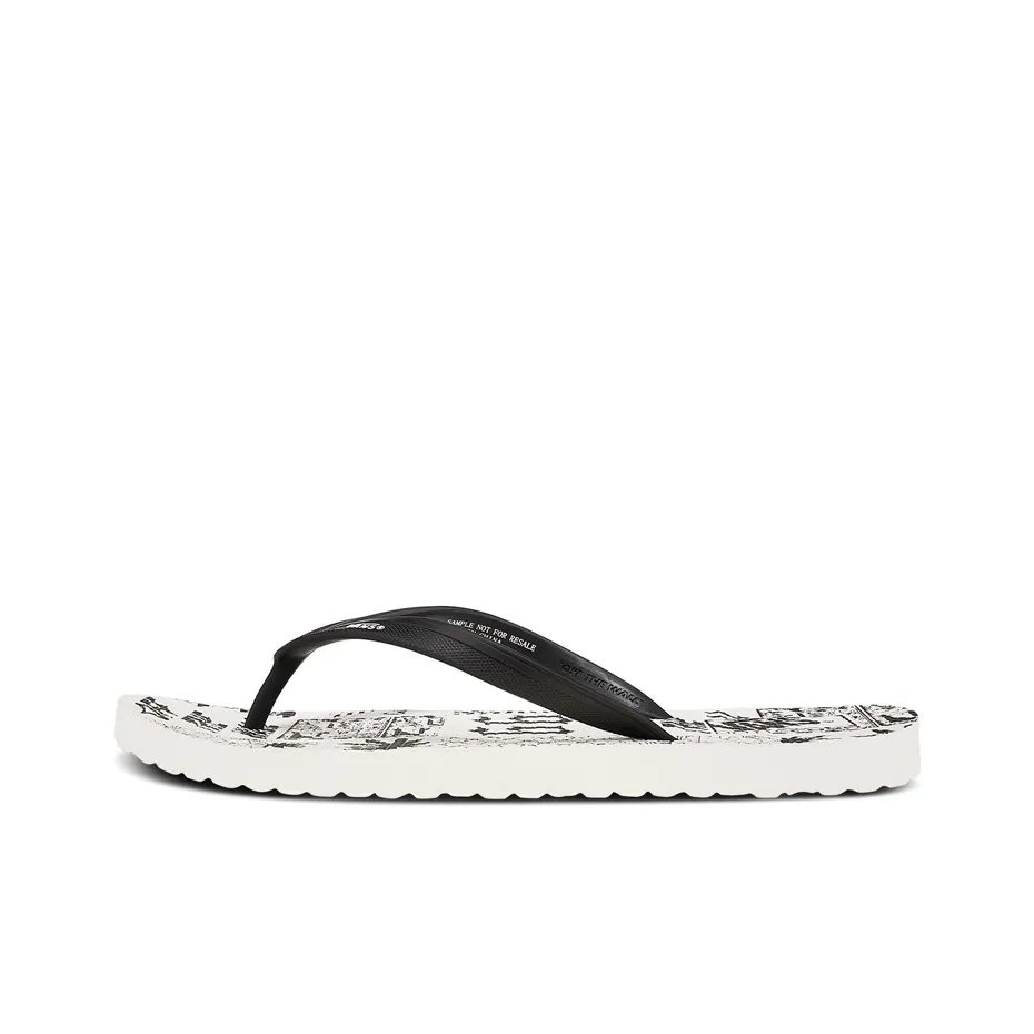 Vans Makena Fashion Unisex Black White Slippers 'Black White'