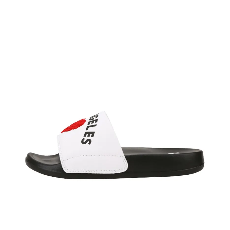 Mlb Base Logo Slipper Резиновая подошва устойчивая к запахам унисекс белый черный