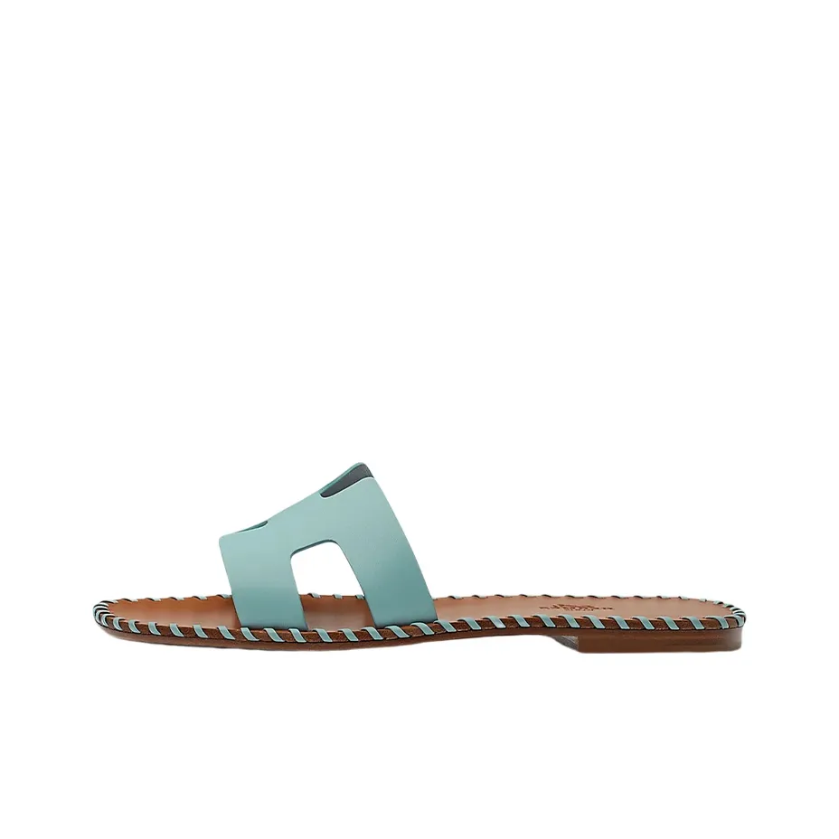 HERMES Oran Abrasion Resistant Slide Slippers Women's Blue