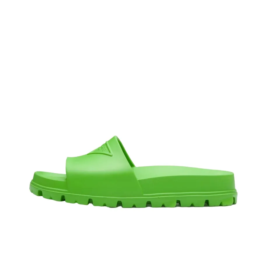 PRADA Rubber Slides Apple Green Men's
