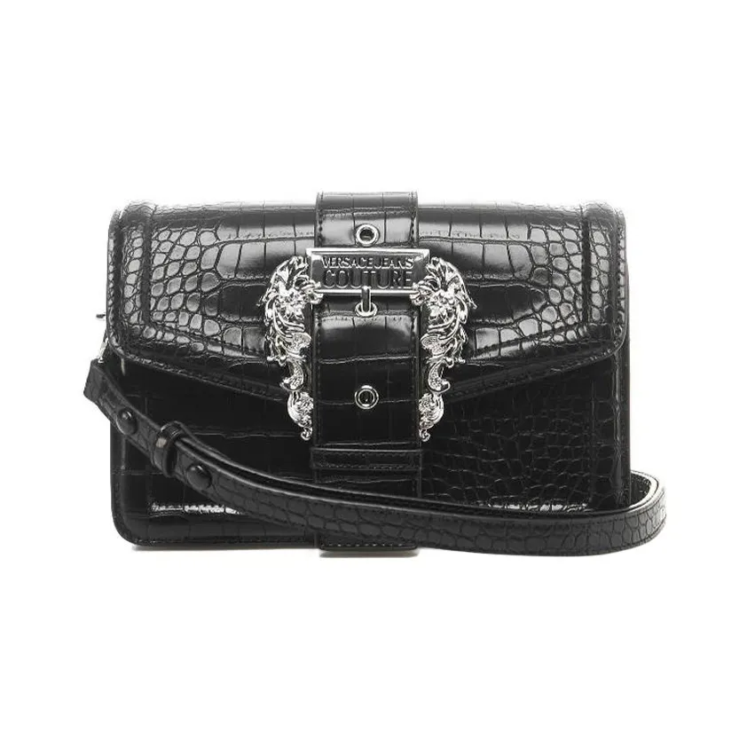 VERSACE JEANS COUTURE Polyurethane Crossbody Bag Shoulder Bag Women's Gray Black