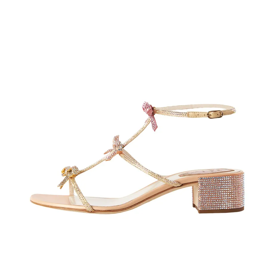 RENE CAOVILLA Caterina One Strap Sandals Women's Pink
