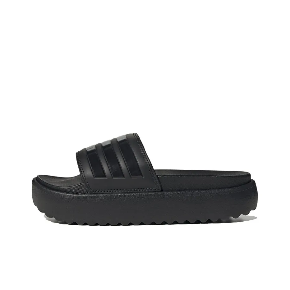Adidas Adilette Platform Slides Core Black Women's