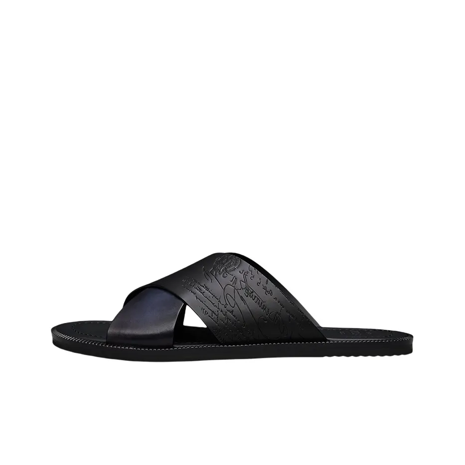 BERLUTI Rubber Sole Slide Slippers Men's Black