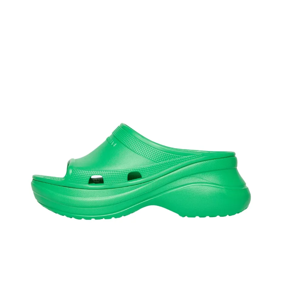 Crocs x Balenciaga Pool Slide Тапочки Женские Зеленый