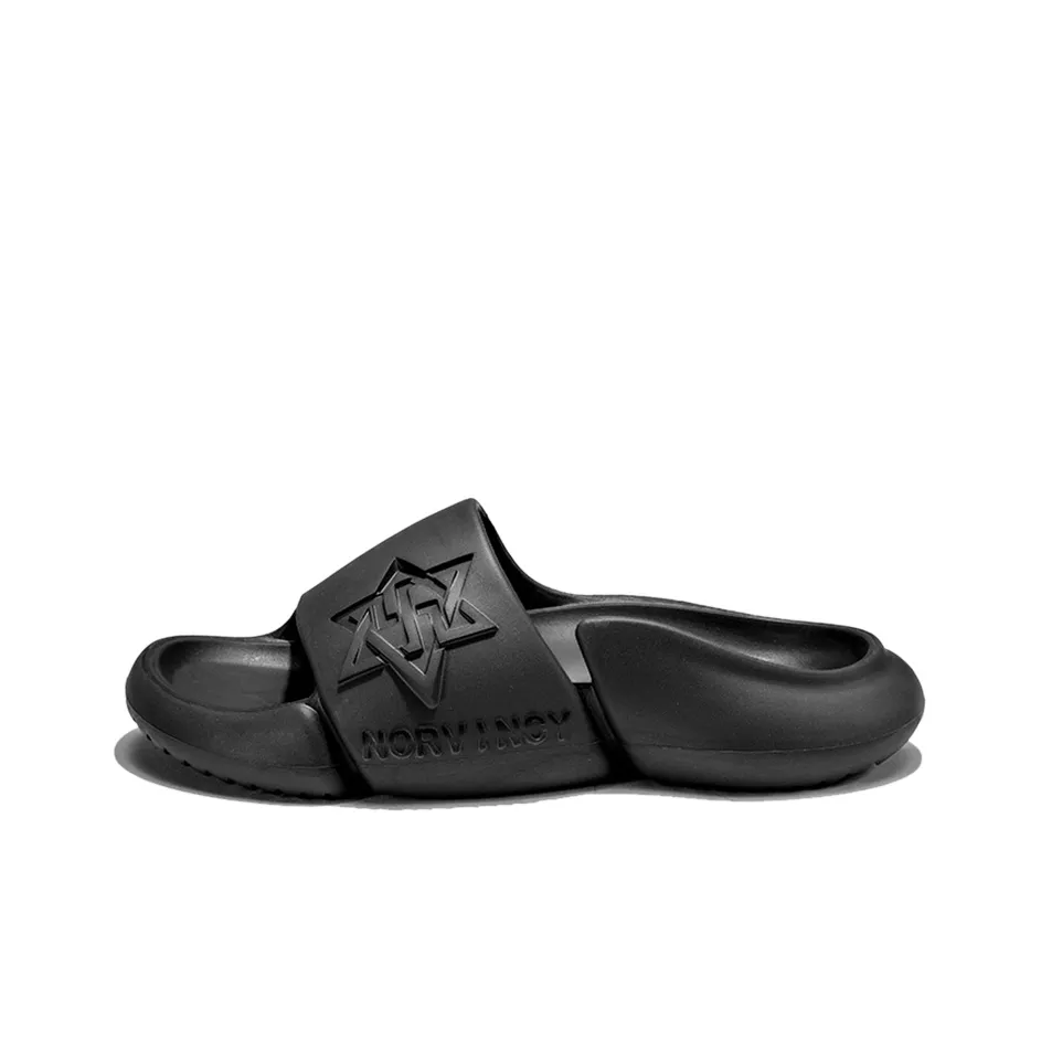NORVINCY EVA Slide Slippers Unisex Black