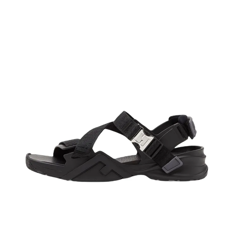 FENDI Flow FF Jacquard Touch Strapped Sandals
