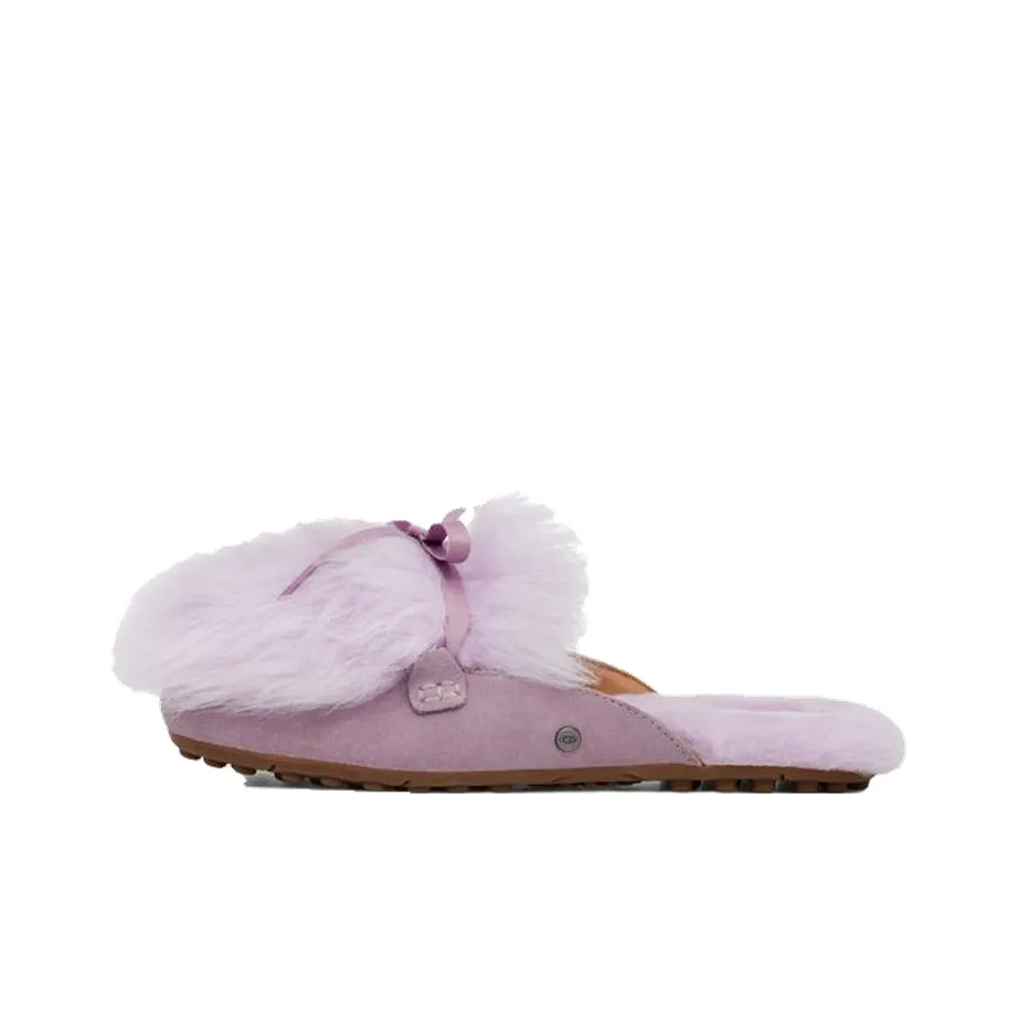 UGG Shaine Fluff Lightweight Cozy Flat Plush Slipper Pink Purple Women's