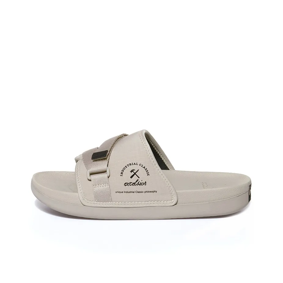 EXCELSIOR Beach Slippers Unisex Smoke Gray Khaki