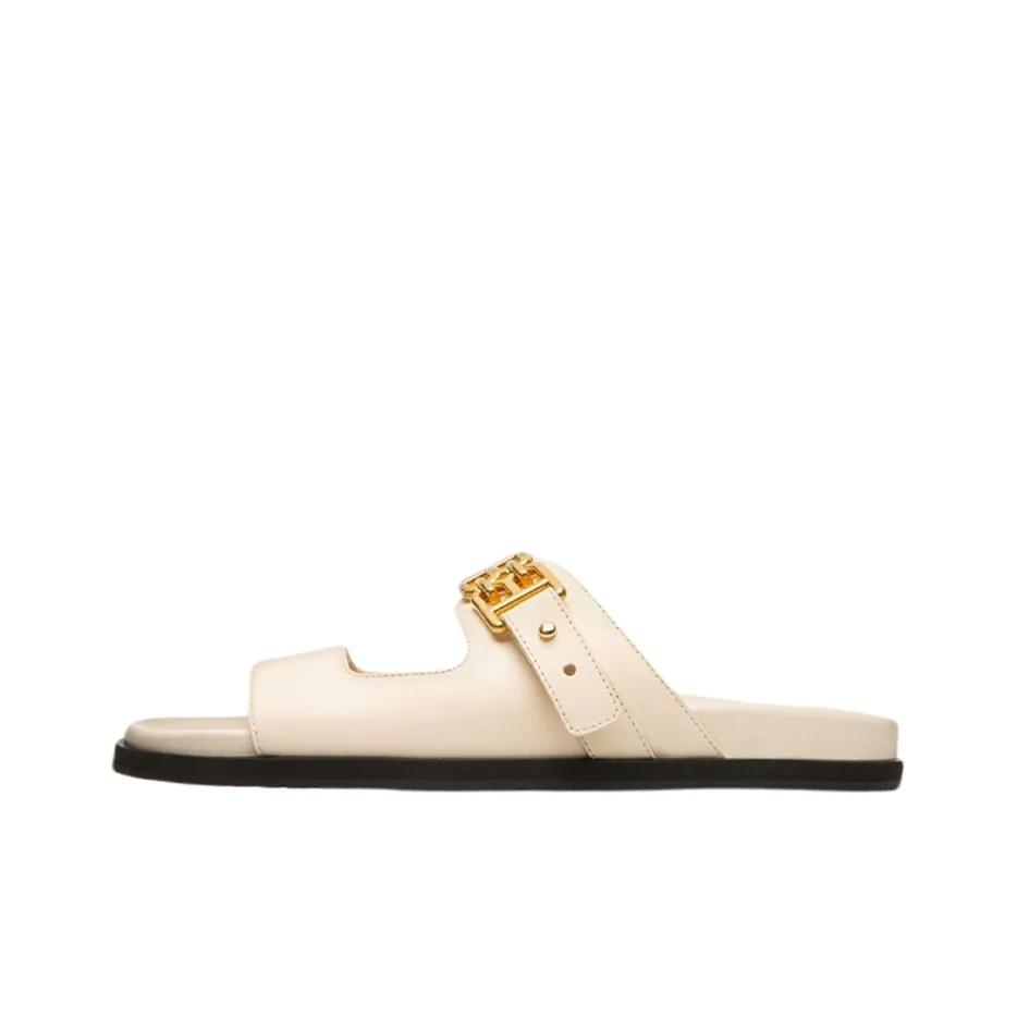 BALLY Logo plaque Leather Slides Women's
