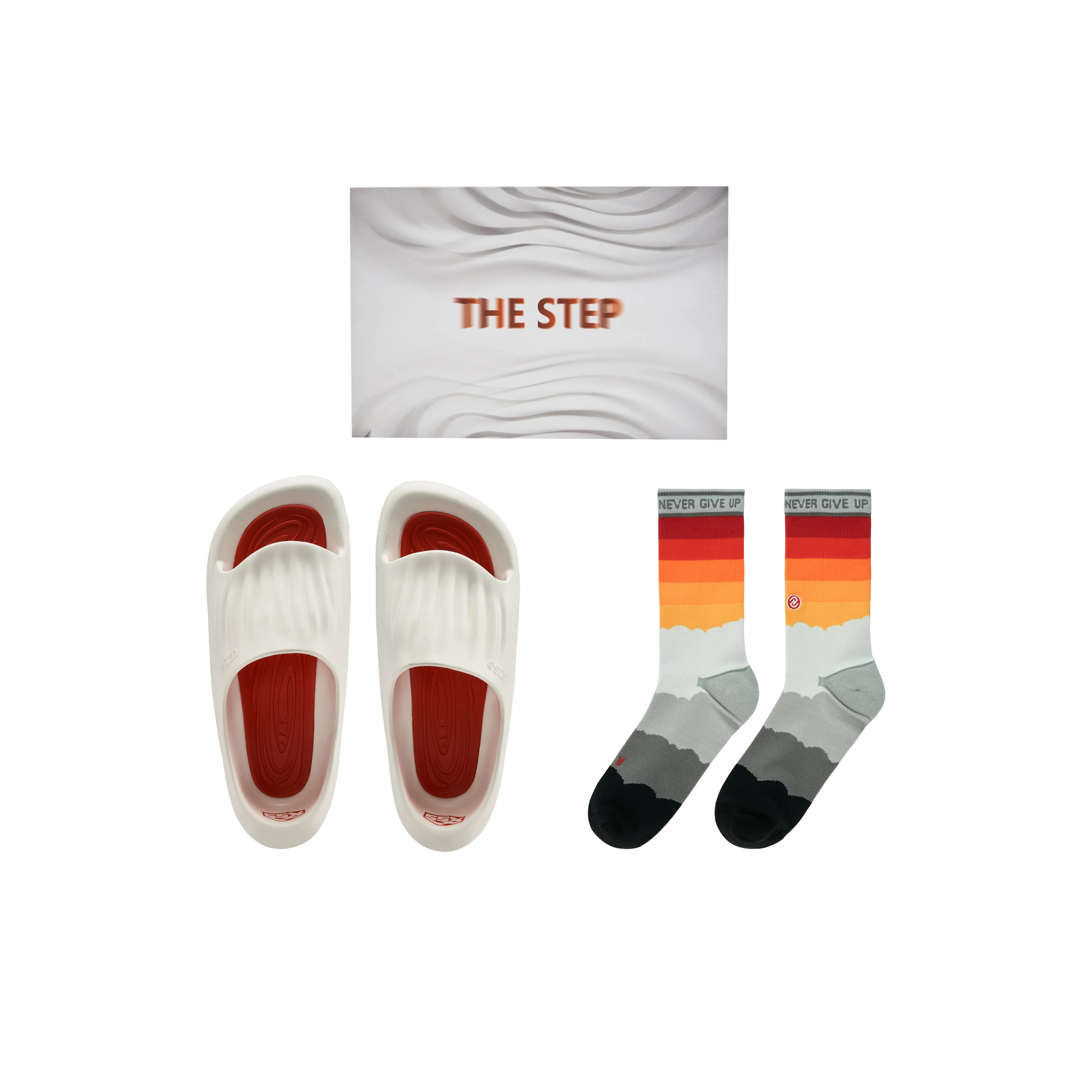 UZIS Quiet Abrasion Resistant Slide Slippers Unisex Rocket White